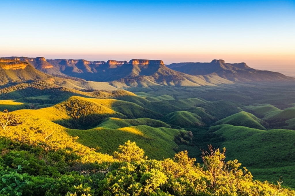 Mountainous landscape of Chapada de Minas coffee region