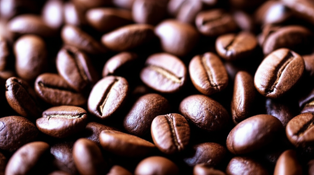 Close-up of high-quality roasted coffee beans