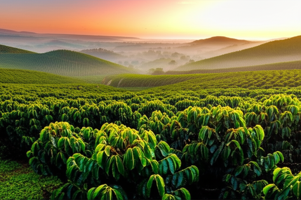 Global coffee supply chain network